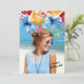 Fleurs d'été Invitation photo (Debout devant)