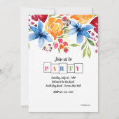 Fleurs d'été Invitation photo (Dos)