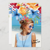 Fleurs d'été Invitation photo (Devant / Derrière)