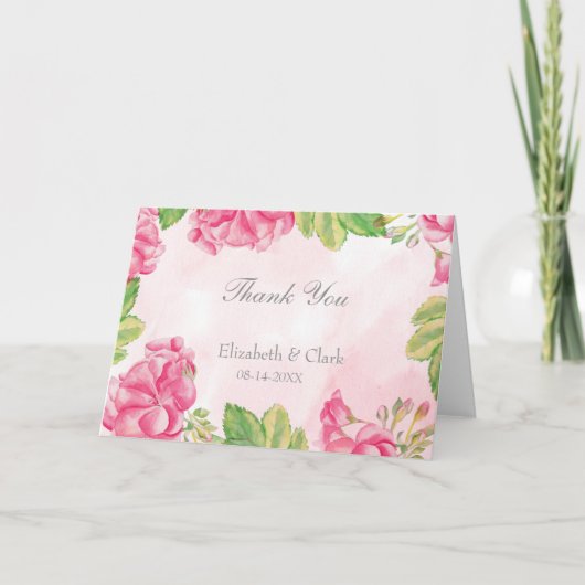 Fleurs d'été Mariage Merci (Devant)