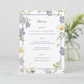 Fleurs d'été Menu Mariage bleu (Debout devant)