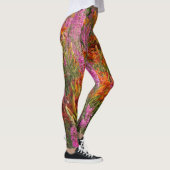 Fleurs d'été orange et rose Legging (Droite)