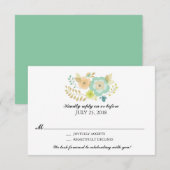 Fleurs d'été radieuses | RSVP de mariage (Devant / Derrière)