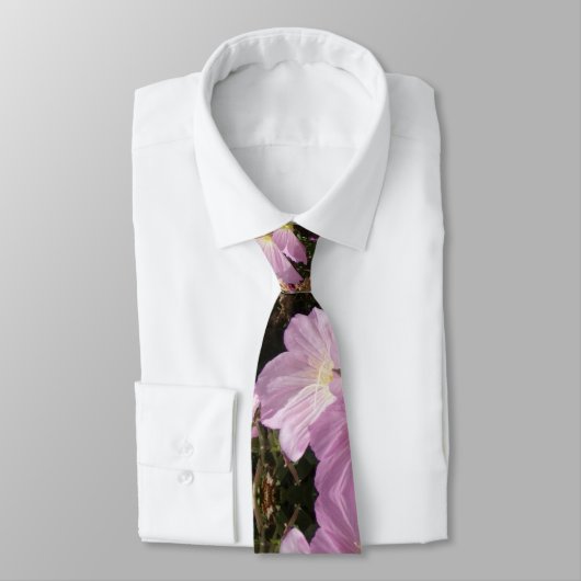 Fleurs d'été roses Cravate photo (Attaché)