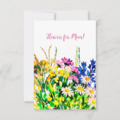Fleurs d'été sauvages Bonne carte d'anniversaire (Devant)