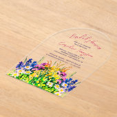 Fleurs d'été sauvages, invitation nuptiale (Poser)