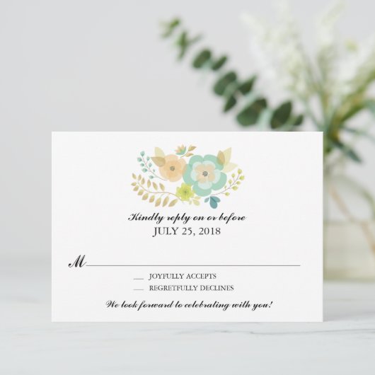 Fleurs d'été simples | Mariage RSVP (Debout devant)