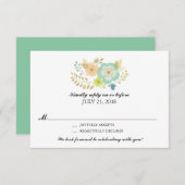 Fleurs d'été simples | Mariage RSVP (Devant / Derrière)