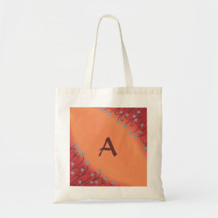 Fleurs d'étoile d'argent sur orange rouge, Sacs Mo