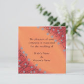 Fleurs d'étoiles d'argent sur les invitations de m (Debout devant)