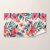Fleurs d'hibiscus aquarelles (Serviette à main)