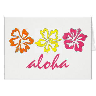 Fleurs d'Hibiscus de l'île tropicale d'Hawaï ALOHA
