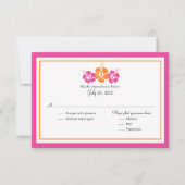 Fleurs d'Hibiscus rose orange et Fuchsia RSVP (Devant)