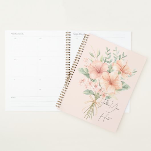 Fleurs d'Hibiscus Tropical Peach (Devant avec enveloppe)