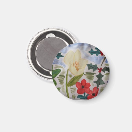 Fleurs d'hiver et aimant creux (Recto/Verso)