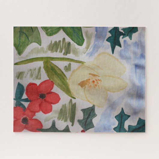 Fleurs d'hiver et Puzzle Holly (Horizontal)