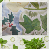 Fleurs d'hiver et serviette de thé Holly (Plié)
