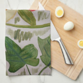 Fleurs d'hiver et serviette de thé Holly (Quart Plié)