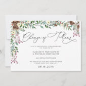 Fleurs d'hiver | Faire-part de mariage reporté (Devant)