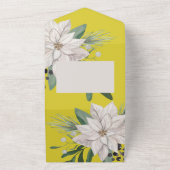 Fleurs d'hiver Joyeux Noël Elégante carte de Noël (Dehors)