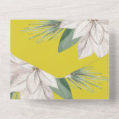 Fleurs d'hiver Joyeux Noël Elégante carte de Noël (Verso)