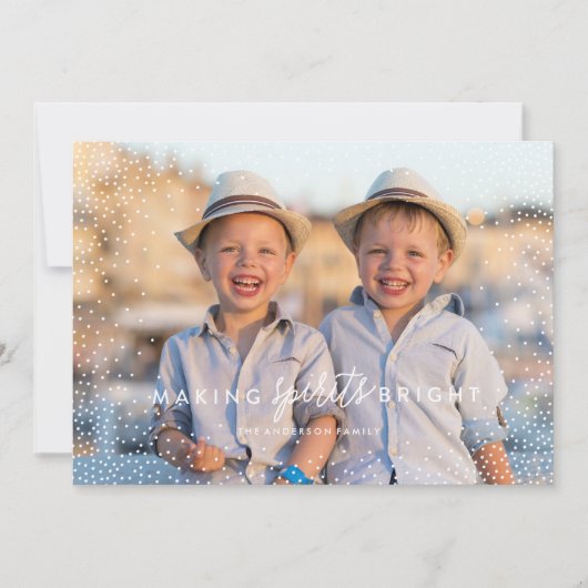 FLEURS D'HIVER photo Carte de Noël (Devant)