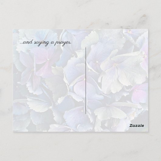 Fleurs d'hortensia bleu carte postale à l'intentio (Dos)