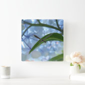 Fleurs d'Hortensia Bleu Horloges Murales Designer (Maison)