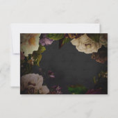 Fleurs d'humeur vintage sur fond noir RSVP (Dos)