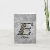 Fleurs d'hydrangea avec initiale de monogramme E P (Devant)