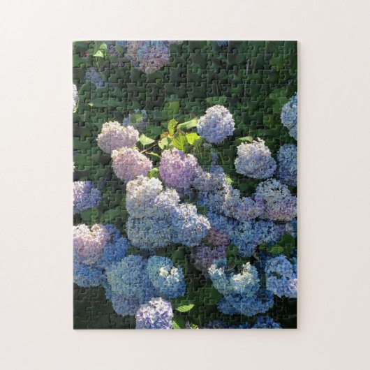 Fleurs d'Hydrangea Bleu Puzzle (Vertical)