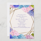 Fleurs d'Hydrangea & Cartes de printemps chic or (Devant)