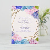 Fleurs d'Hydrangea & Cartes de printemps chic or (Debout devant)