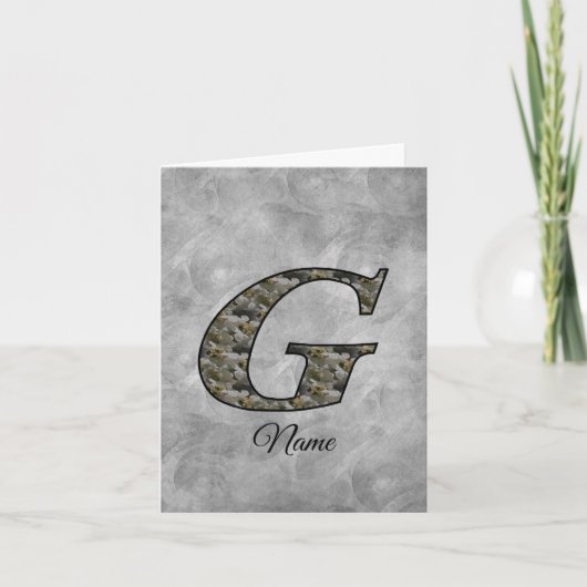 Fleurs d'hydrangea Monogramme Initiale G Personnal (Devant)