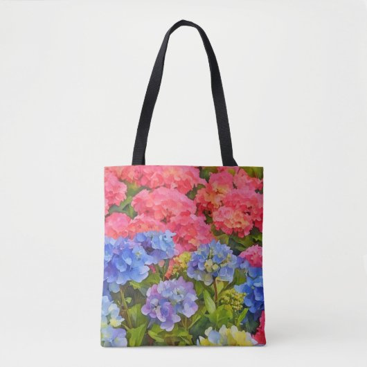 Fleurs d'Hydrangée colorées Sac fourre-tout d'art  (Devant)