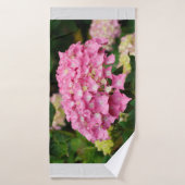 Fleurs d'hydrangée rose (Serviette de bain)