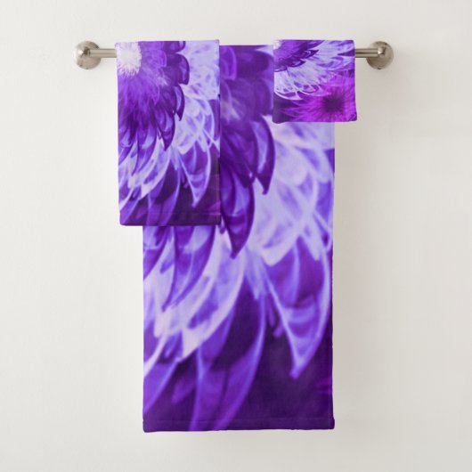 Fleurs d'Imaginaire de serviettes violet (En situation)