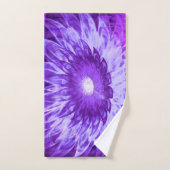 Fleurs d'Imaginaire de serviettes violet (Serviette à main)