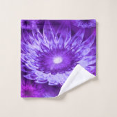 Fleurs d'Imaginaire de serviettes violet (Gant de toilette)