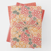 Fleurs Distantes Sur Un Papier Arrière - plan De P (En situation)