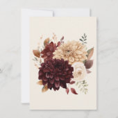 Fleurs d'ivoire beige Brown Carte de remerciements (Dos)