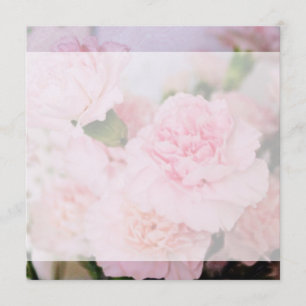 fleurs d'œillet rose toutes invitations vierges po