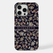 Fleurs d'or Black Floral Pastel personnalisables (Verso)