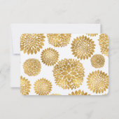 Fleurs d'or chic RSVP (Dos)