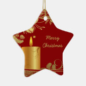 Fleurs d'or et ornement de Noël aux bougies (Droite)