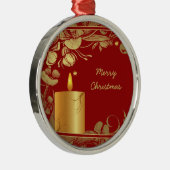 Fleurs d'or et ornement de Noël aux bougies (Droite)