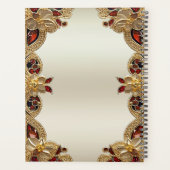 Fleurs d'or Planificateur en pierre rouge (Dos)