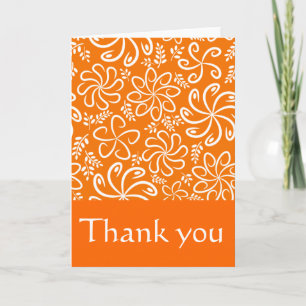 Fleurs d'orange funky et Cartes de remerciements f