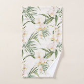 Fleurs d'orchidée blanche tropicale   (Serviette à main)