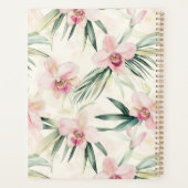 Fleurs d'orchidée rose blush vert Cœur (Dos)